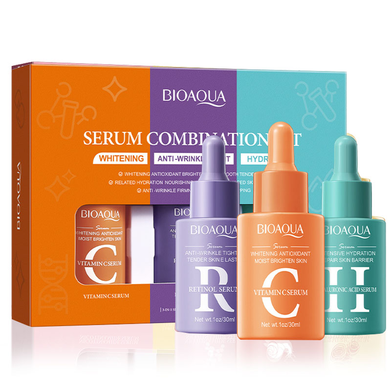 3 unids/set BIOAQUA vitamina C - The Ordinary Serum Hyaluronic Acid reseña y precio