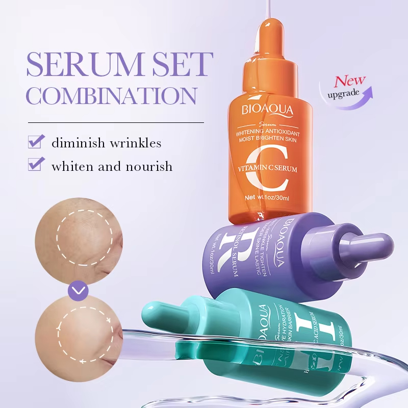 3 unids/set BIOAQUA vitamina C - The Ordinary Serum Hyaluronic Acid reseña y precio